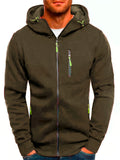 Fall Mens Outfits Men's Casual Zip Up Hoodie With Zipper Pockets For Spring Fall Fitness Running