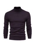 All Match Best Sellers Autumn Winter Pullover Men Solid Turtleneck Sweaters