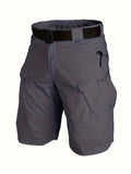 Men's Summer Cargo Shorts Quick Dry Men's Tactical Shorts Solid Multi-Pockets Workout Short Pants