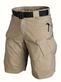 Men's Summer Cargo Shorts Quick Dry Men's Tactical Shorts Solid Multi-Pockets Workout Short Pants