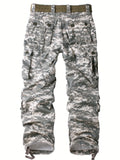 Men’s Tactical Camo Cargo Pants: Comfort Cotton, Multi-Flap Pockets, Ideal for Hiking & Casual Outdoors