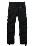 Men's Plus Size Tactical Cargo Pants - 8 Large Pockets, Cotton, Casual Outdoor & Workwear in Black or Camo