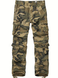 8-Pocket Camo Cotton Cargo Pants for Men - Durable, Comfortable, and Versatile Casual Work Hiking Pants with Machine Washable Non-Stretch Fabric - Regular Fit, All-Season Wear