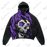 Ilooove Black High Street Gothic Matta Mummy Sweater Street Casual Y2k Hoodie