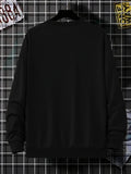 BOSTON Print Fashionable Men's Casual Long Sleeve Crew Neck Pullover Sweatshirt, Suitable For Outdoor Sports, For Autumn Spring, Can Be Paired With Hip-hop Necklace, As Gifts