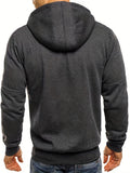 Fall Mens Outfits Men's Casual Hooded Long Sleeves Pockets Zip Up Outdoor Sports Sweatshirts