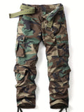 Stylish Camo Cargo Pants - Multi-Flap Pocket, Loose Fit, Casual Outdoor Trousers with Hip Hop Style, Perfect for Men's Work, Streetwear, and Outdoor Activities