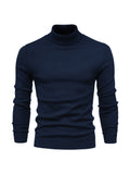 All Match Best Sellers Autumn Winter Pullover Men Solid Turtleneck Sweaters