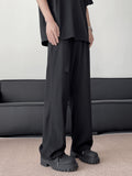 Men's Casual Wide-Leg Pants - Loose Fit, Solid Color with Pockets, Machine Washable - Perfect for Spring/Fall