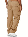 Men's Cargo Pants With Pockets Hiking Sweatpants Casual Athletic Jogger Sports Outdoor Trousers Relaxed Fit