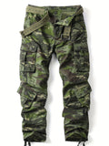 Stylish Camo Cargo Pants - Multi-Flap Pocket, Loose Fit, Casual Outdoor Trousers with Hip Hop Style, Perfect for Men's Work, Streetwear, and Outdoor Activities