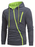 Autumn And Winter New Men's Zipper Sweater Sports Casual Hooded Long-sleeved Cardigan Jacket