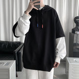 Hoodie Men Spring Autumn Fashion Harajuku Patchwork Casual Oversized Hoodies Hip Hop Sweatshirt Men's Streetwear 7 Colors