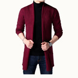 Ilooove Men Thin Knitted Cardigan Sweater Spring Autumn Solid Sweater Bottoming Long Sleeved Mens Slim Fit Cardigan Sweater