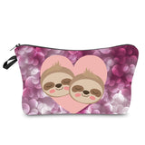 Jomtokoy Women Cosmetic Bag Sloth pattern Digital Printing Toiletry bag For Travel organizer Makeup Bag hzb1010