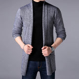 Ilooove Men Thin Knitted Cardigan Sweater Spring Autumn Solid Sweater Bottoming Long Sleeved Mens Slim Fit Cardigan Sweater