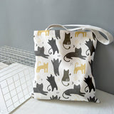 Trend 3D Women Foldable Canvas Tote Bag Cute Cartoon Animal Funny Casual Large Capacity Shopping Shoulder Bags Girl Pink Handbag