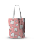 Trend 3D Women Foldable Canvas Tote Bag Cute Cartoon Animal Funny Casual Large Capacity Shopping Shoulder Bags Girl Pink Handbag