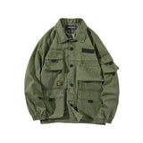 Japanese Streetwear Army Green Plus Size Work Jacket Men Clothing Harajuku Coat Korean Fashion Military Casual Workwear