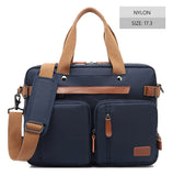 Men Canvas Work Bag Briefcase Travel Messenger Shoulder Bag Multifunction Tote Handbag Big Casual Business Laptop Pocket XA284ZC