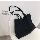 Corduroy Totes Bags for Women Shoulder Bag Female Soft Environmental Storage Reusable Girls Handbag Small and Large Shopper Tote