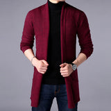 Ilooove Men Thin Knitted Cardigan Sweater Spring Autumn Solid Sweater Bottoming Long Sleeved Mens Slim Fit Cardigan Sweater