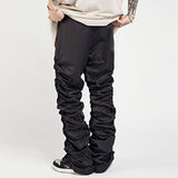 Hip Hop Retro Draped Straight White Black Mens Pants Loose Pleated Oversize Casual Trousers Harajuku Baggy Track Pants