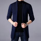 Ilooove Men Thin Knitted Cardigan Sweater Spring Autumn Solid Sweater Bottoming Long Sleeved Mens Slim Fit Cardigan Sweater