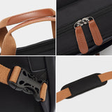 Men Canvas Work Bag Briefcase Travel Messenger Shoulder Bag Multifunction Tote Handbag Big Casual Business Laptop Pocket XA284ZC