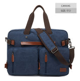 Men Canvas Work Bag Briefcase Travel Messenger Shoulder Bag Multifunction Tote Handbag Big Casual Business Laptop Pocket XA284ZC