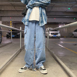 Men Jeans Wide Leg Denim pants Loose Straight Baggy Men&#39;s Jeans hip hop Streetwear Skateboard Neutral denim Trousers Cargo jeans