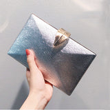 Luxy Moon Women&#39;s Wedding Clutch Bag Gold Purse Ladies Handbag Party Purse For Bridal Metal Leaf Lock Shoulder Bag  ZD1524