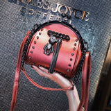 Lock Shell Bag Bags Rivet Metal Fringe Diamond Women Shoulder Crossbody Bag TWO Straps PU Leather Chain Women&#39;s Handbags Purses