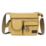 Canvas Messenger Bag for Men Vintage Water Resistant Waxed Crossbody bags Briefcase Padded Shoulder Bag for Male Handbag