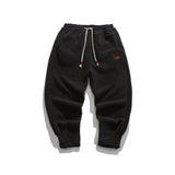 Autumn Winter Fashion Fleece Thick Casual Harem Pants Plus Size Jogging Pants Harajuku Embroidery Trousers Men Clothing Joggers