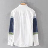 2023 Spring Thin Hong Kong Breeze Spliced Long Sleeve Contrasting Colors Casual Korean Version Men's Clothing Loose Zipper Shirt