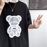 Summer Big Bear Short Sleeve Men's Suits Cartoon Graphic Streetwear Shorts T-shirt 5XL Sets Fashion Design Clothing