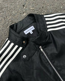 Ilooove Retro High Quality White Stripe Mens Jacket Punk Leather Coat Men Clothing Motorcycle Racing Jacket Winter Zipper Windbreaker