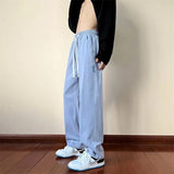 Ilooove - Korean Candy Color Men Straight Pants 2023 Streetwear Man Casual Long Pants Elastic Waist Trousers Clothes