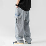 Baggy Jeans big pocket Trousers Male Denim cargo Pants  Wide Leg Pant Men&#39;s Jeans Loose Casual  Streetwear Hip Hop Harajuku 2023