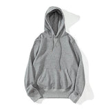 Solid Soft Sweater Haze Blue Heavyweight Thick and Solid Hooded Sweater Casual Sports Top Hoodies