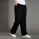 XL-3XL 4Colors Straight Loose Men Long Cargo Pants Soft Breathable Casual Streetwear Daily Travel Sports Cotton Trousers