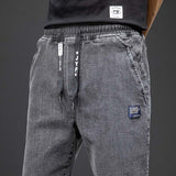 Spring Summer Black Blue Cargo Jeans Men Streetwear Denim Jogger Pants Men Baggy Harem Jean Trousers