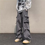 American Cargo Pants Men Y2k Streetwear Baggy Overalls High Street Wide Leg Pants Hip Hop Designer Casual Loose Straight Trouser