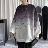 Man Hoodie Gradient Cardigan Hoodies for Men Fall Loose Tide Tops Design Sense Niche Ins Trend Hooded Jacket Sweatshirt  Zip Up