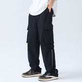 Streetwear Casual Baggy Cargo Pants Men Spring Harajuku Loose Straight Trousers Big Pocket Elastic Waist Wide Leg Women's Pants