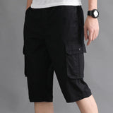 Men’s Summer Fashion Outfits 2024 New Summer mens blank cargo half shorts for men 6 pocket casual men fifth cargo shorts below the knee shorts track pants