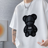 Summer Big Bear Short Sleeve Men's Suits Cartoon Graphic Streetwear Shorts T-shirt 5XL Sets Fashion Design Clothing