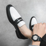 Fashion Men Loafers Slip On Classic British Style Casual Dress Shoes Classic Social Leather Shoes Elegant Original Boat Shoes