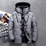 Ilooove 2023 New Winter White Duck Down Jacket Men Parkas Outdoor Hooded Coat Casual Windbreaker Thick Warm Snow Coat Oversized Outwear